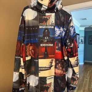 Custom Thick Fully Lined Full Zip 3D Graphic Eminem Album Cover Hoodie 2xl